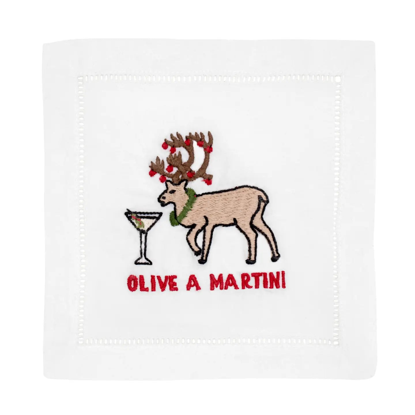 Olive a Martini Cocktail Napkins | Set of 4
