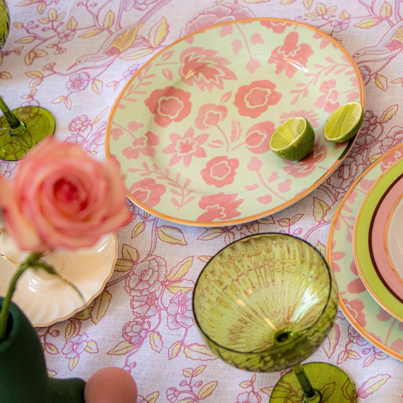 Pistachio + Lychee Leaf Dinner Plate