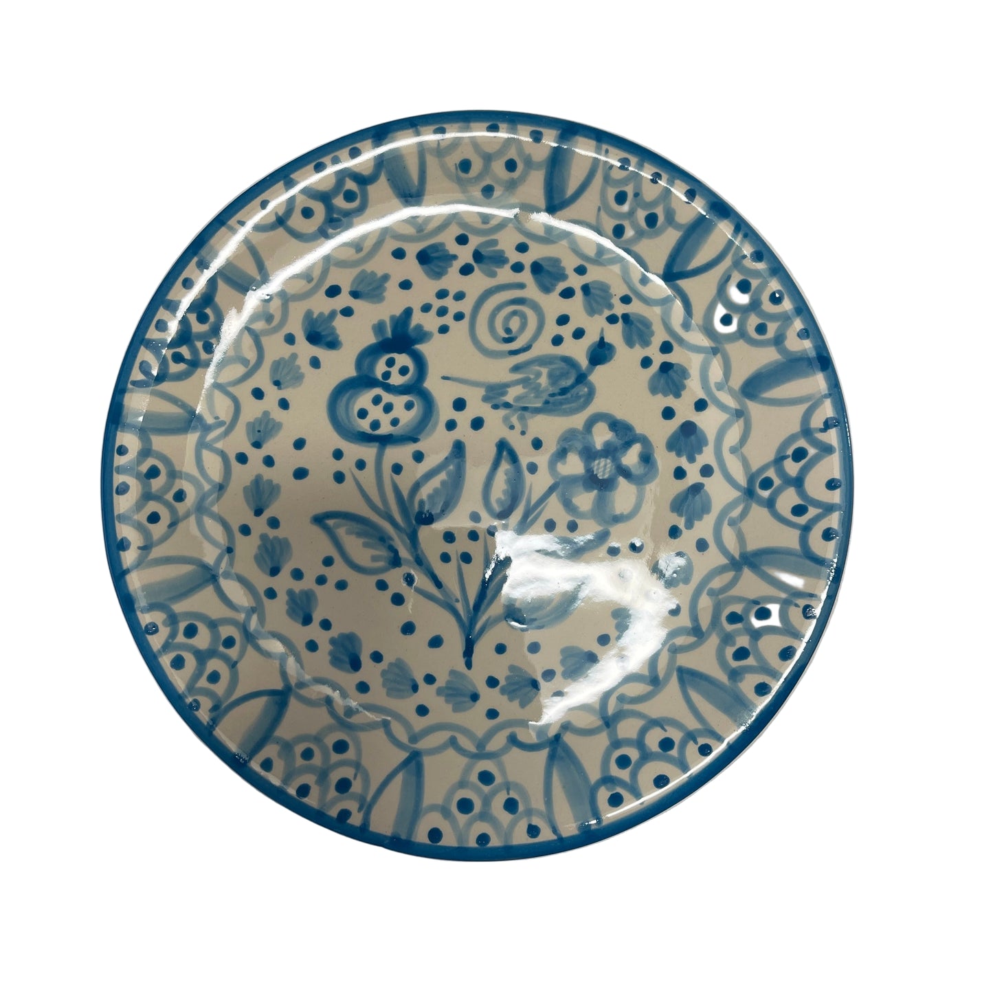 Juanita Turquoise Jardin Dinner Plate