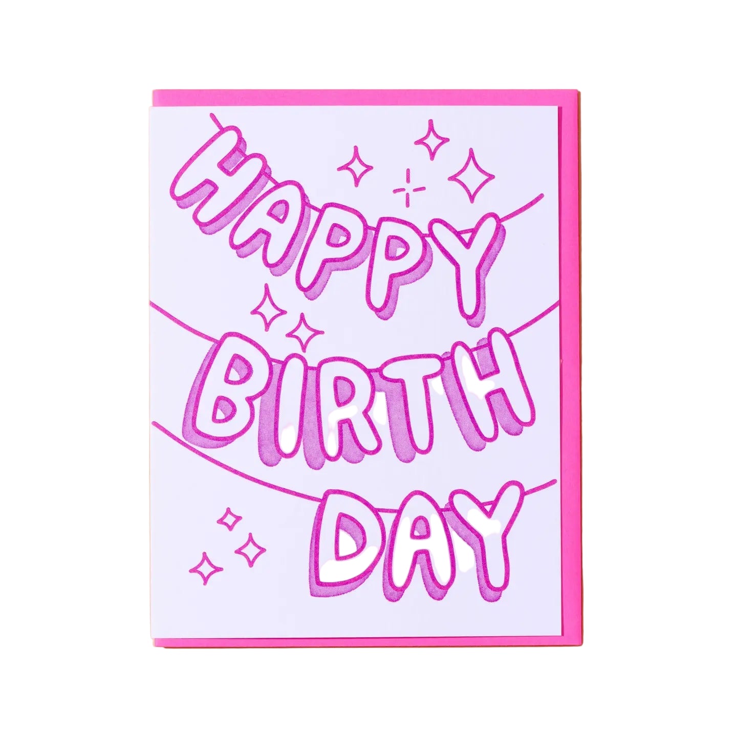 Birthday Banner Letterpress Greeting Card