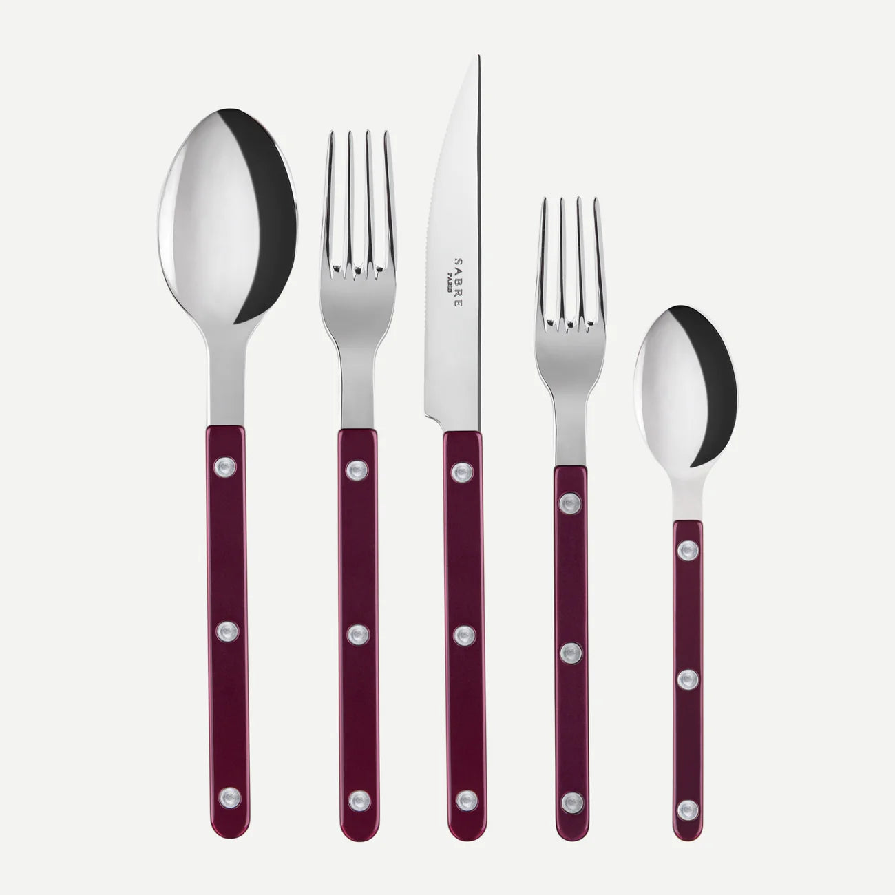 Aubergine Bistrot Pearly Flatware | 5 Piece Set