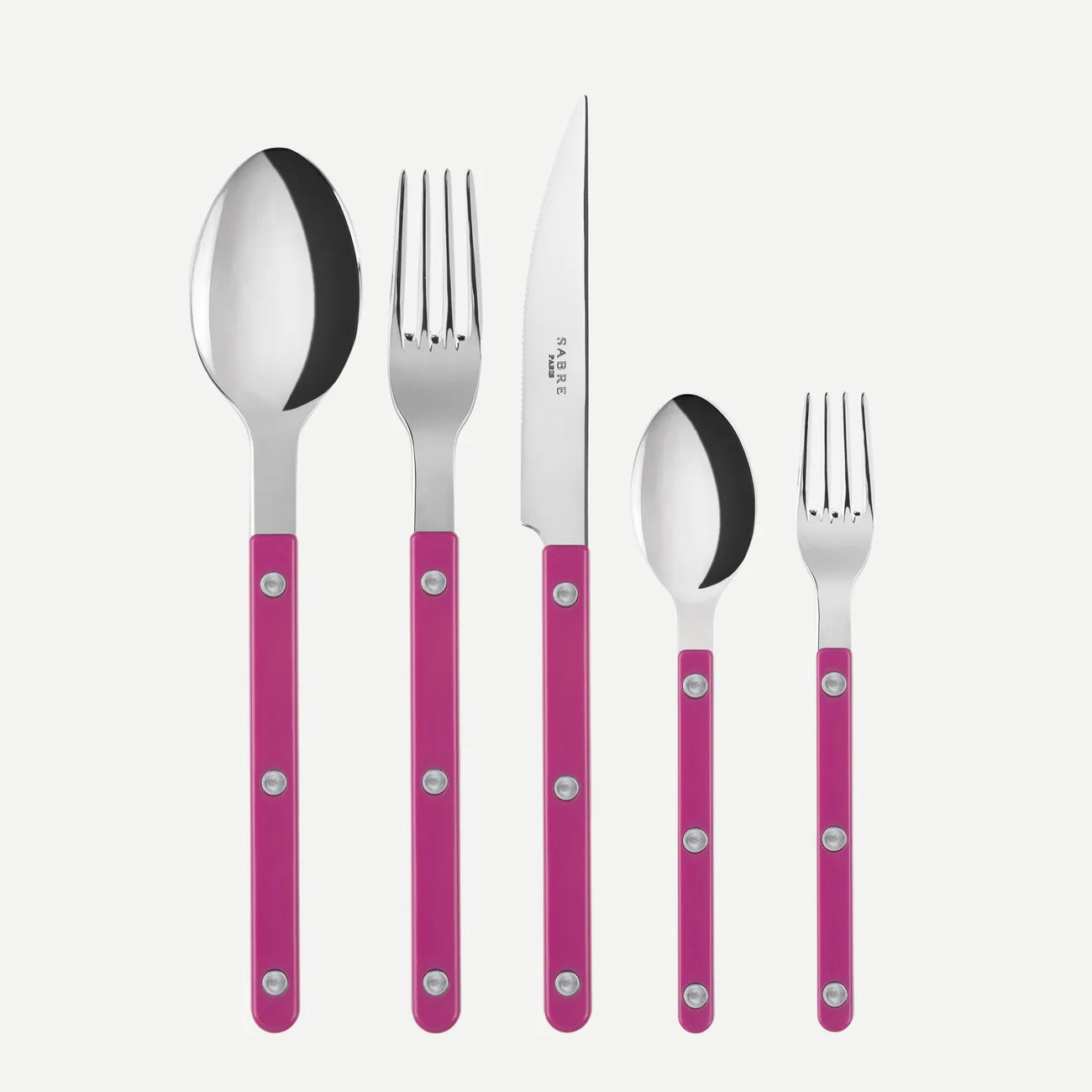 Raspberry Bistrot Flatware | 5 Piece Set