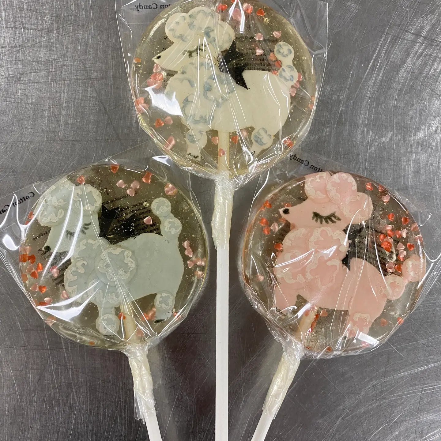 Fondant Fancy Poodle Lollipops
