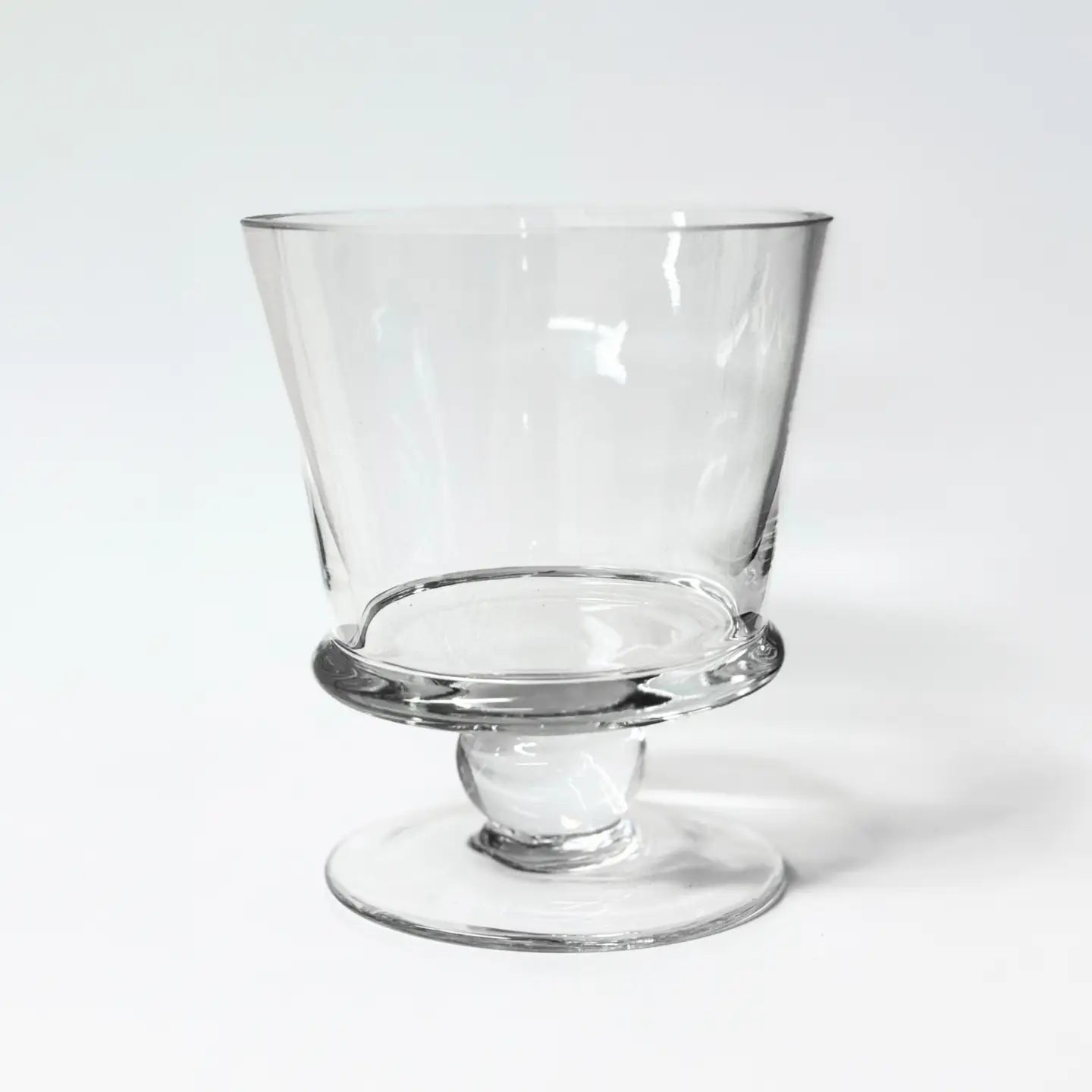 Short Pedestal Glass Vase