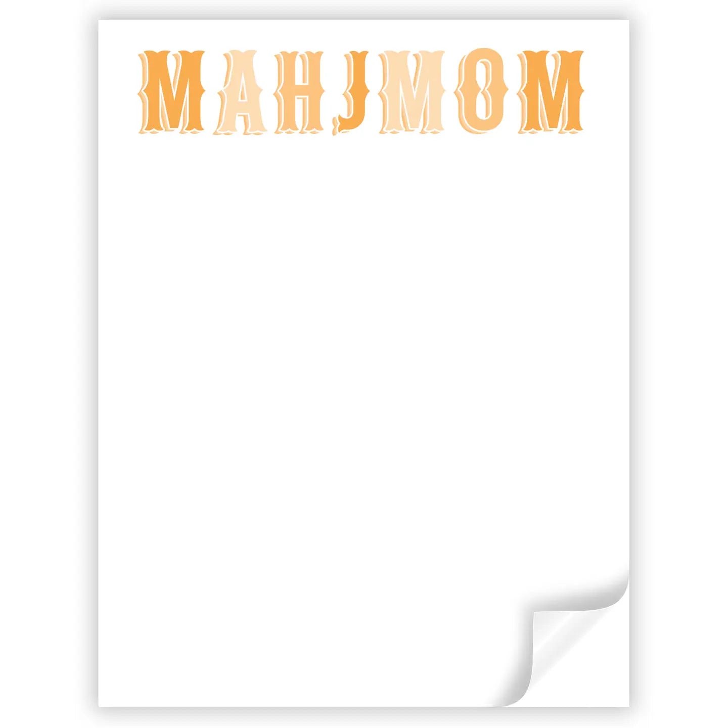 Orange Mahjmom Notepad