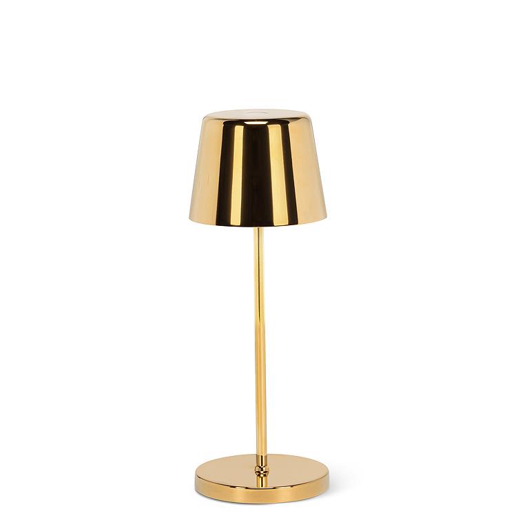 Shiny Gold Bell Shade LED Lamp | 8"