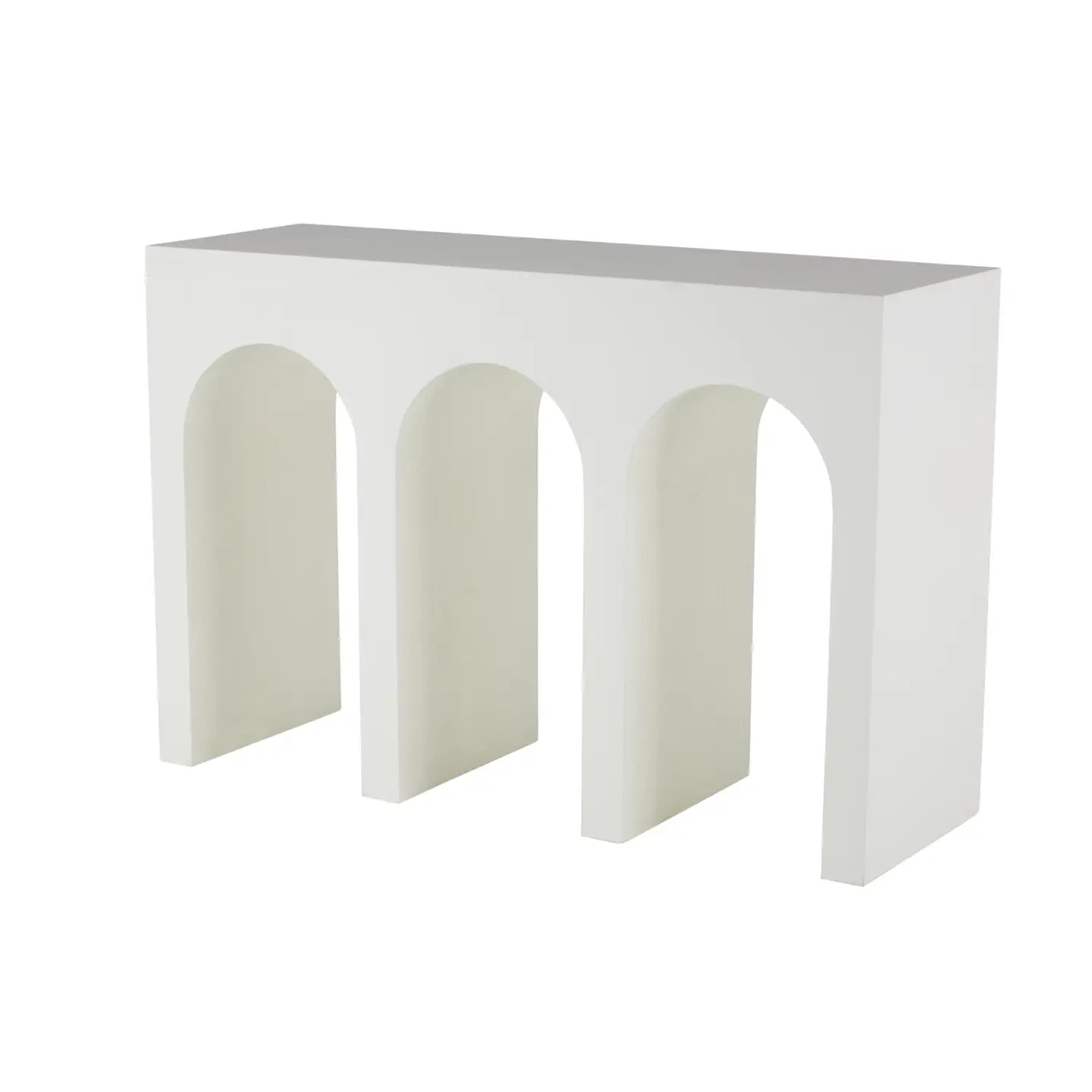 Contemporary White Wooden Console Table