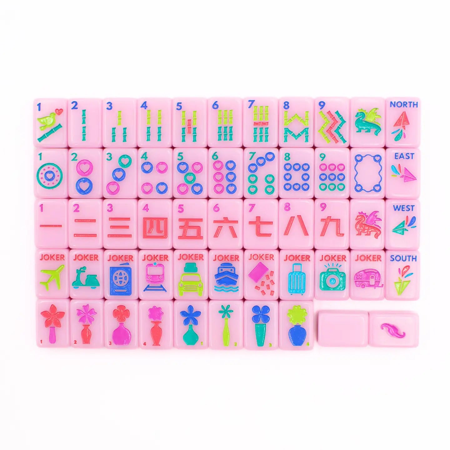 Pink Mini Travel Mahjong Set