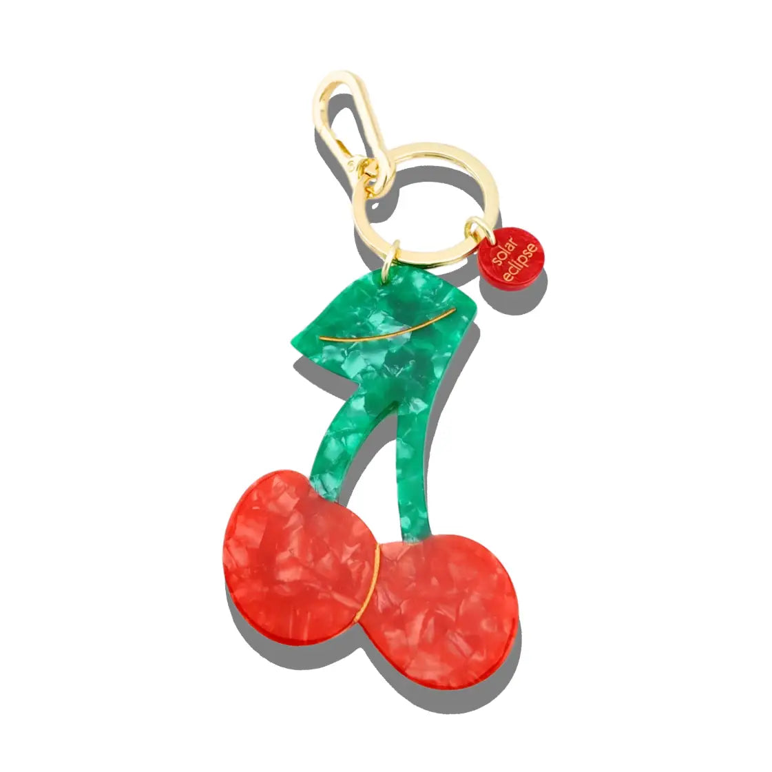 Hand-Painted Cherry Bag Charm + Keychain