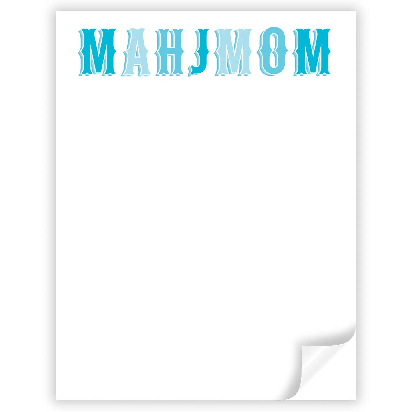 Blue Mahjmom Notepad