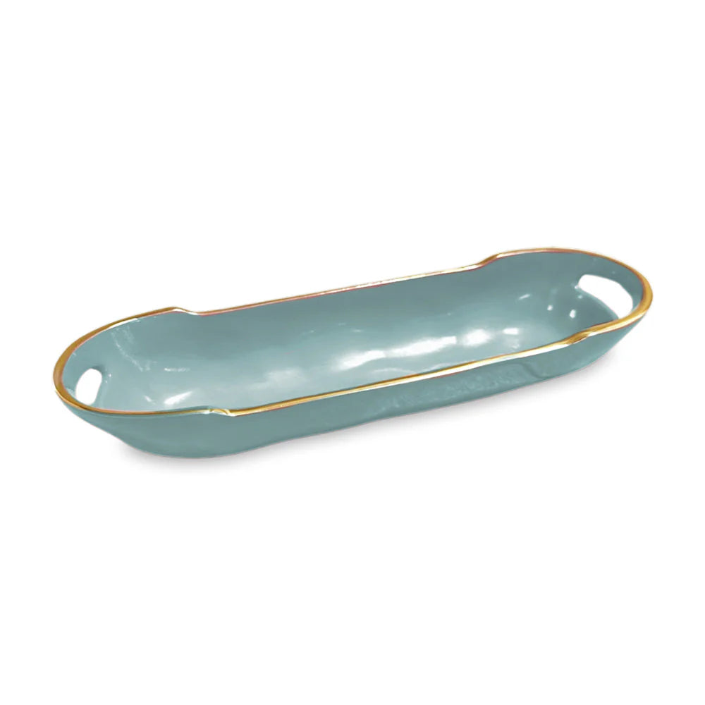Turquoise Encanto Soho Mini Tray with Handles
