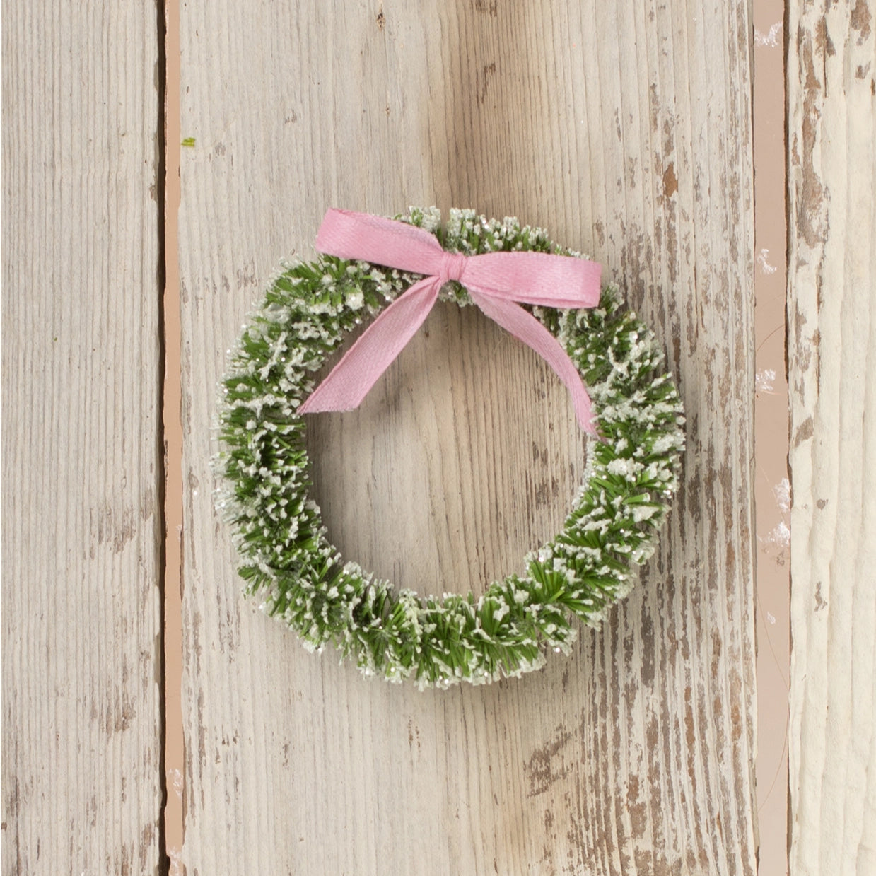 Snow-Frosted Wreath & Bow
