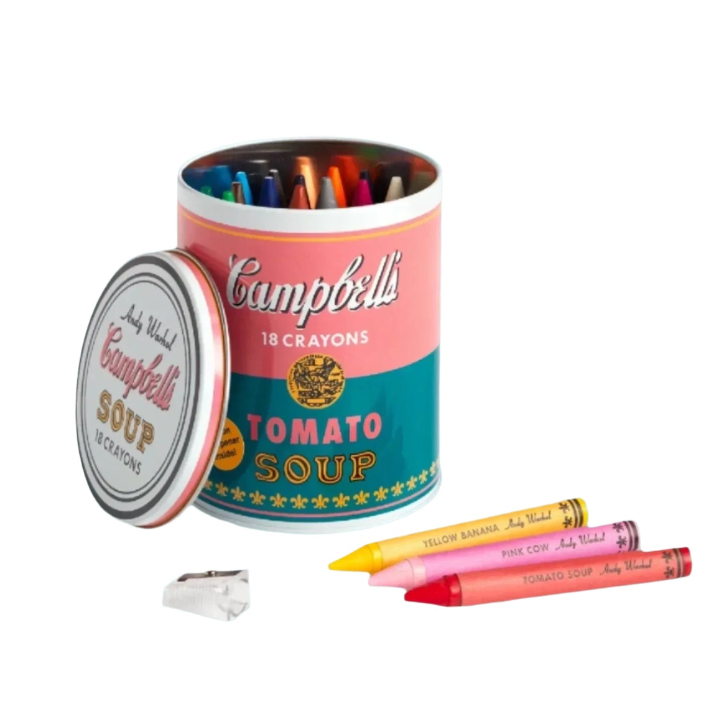 Andy Warhol Soup Can Crayons + Sharpener