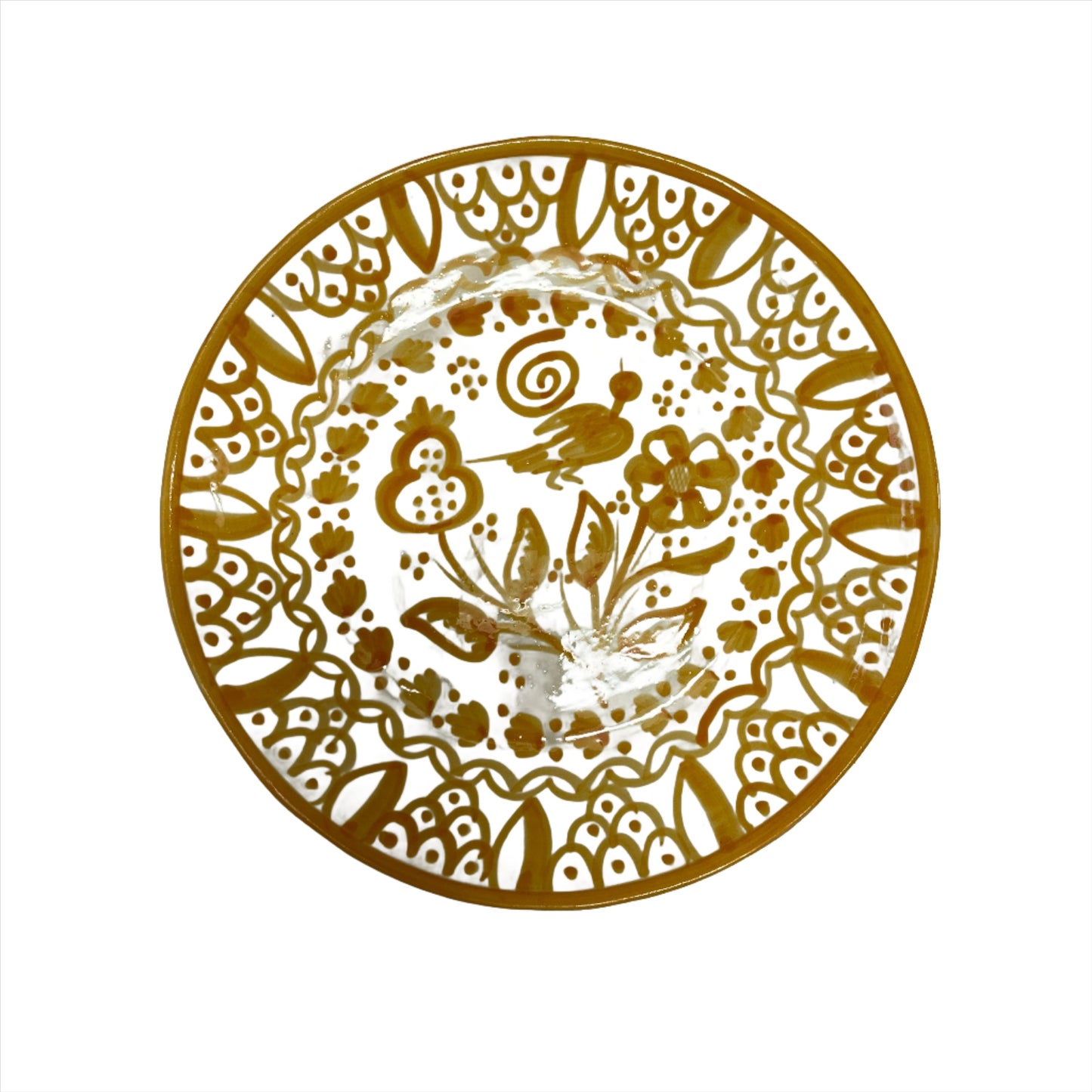 Caroline Yellow Jardin Dinner Plate