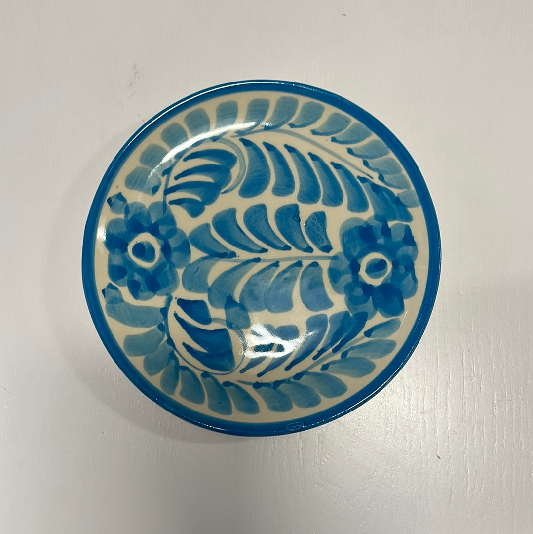 Juanita Turquoise Dos Flores Salad Plate
