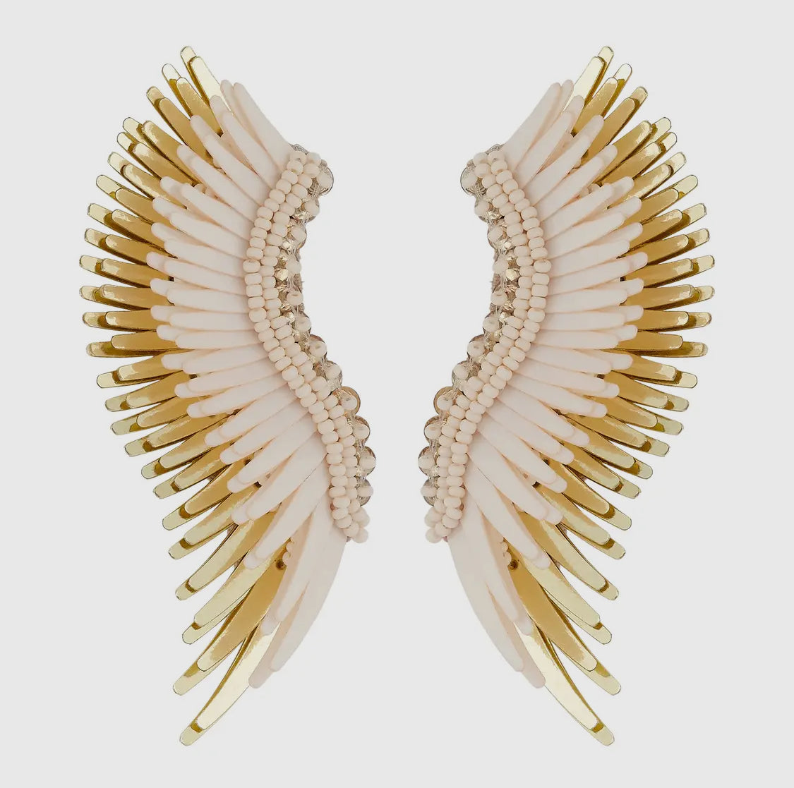 Midi Madeline Earrings in Ivory/Gold