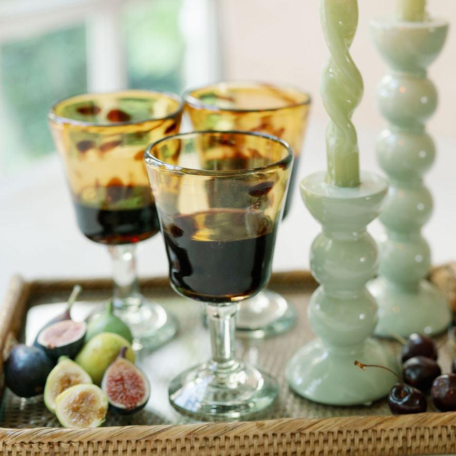 Handmade Tortoise Shell Wine Glasses