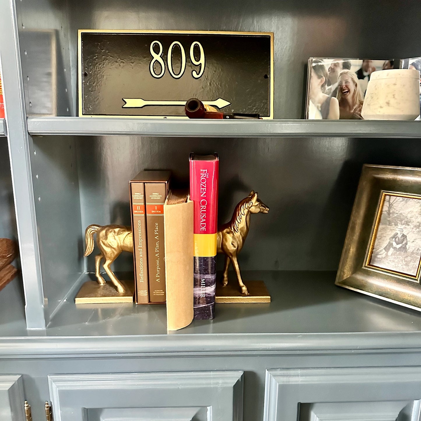Bronze Horse Decorative Bookend Set