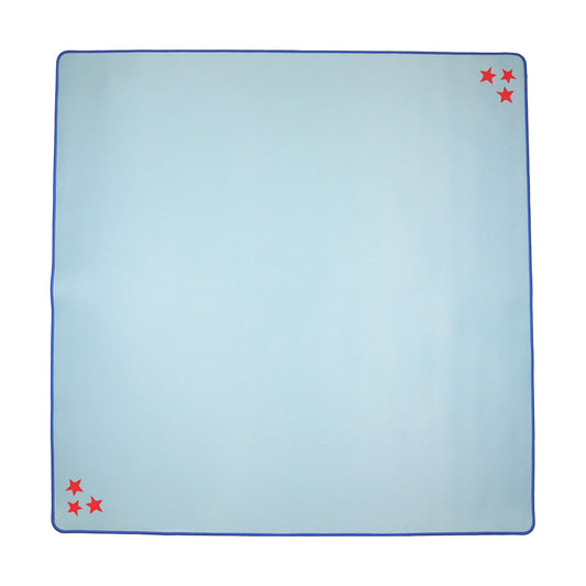 Blue Corner Stars Mahjong Mat"