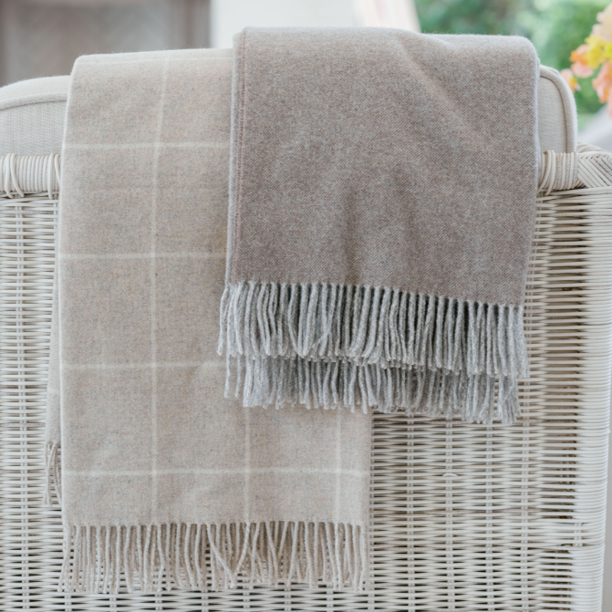 Melange Grey Wool Blanket