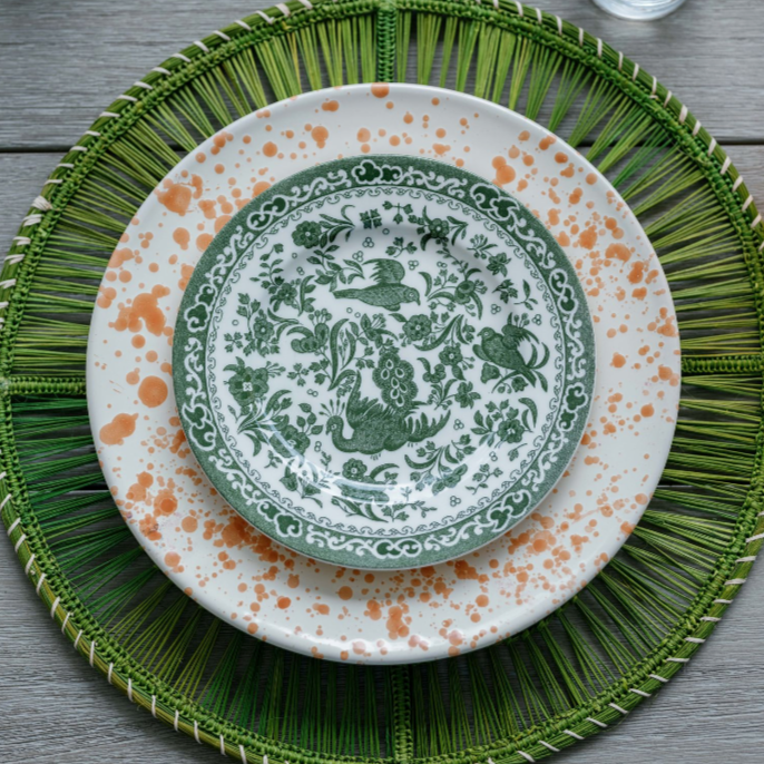 Green Regal Peacock Salad Plate