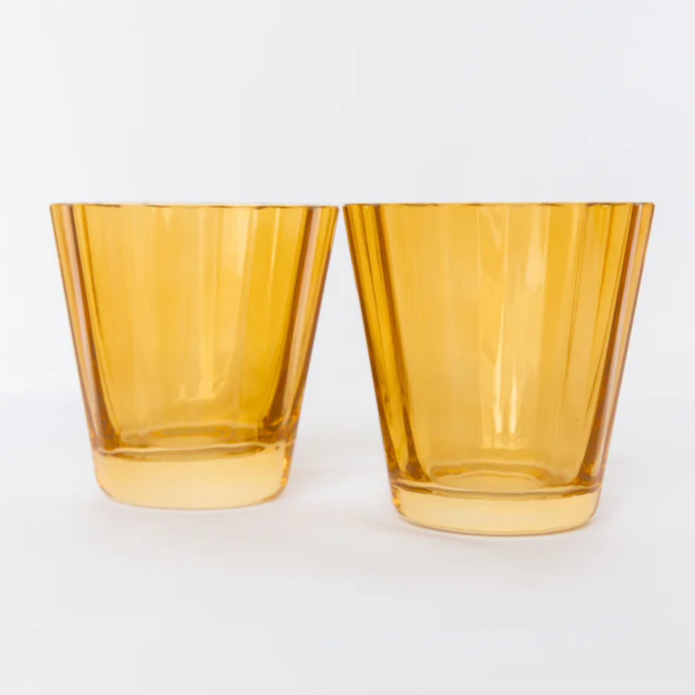 Butterscotch Sunday Low Balls | Set of 2