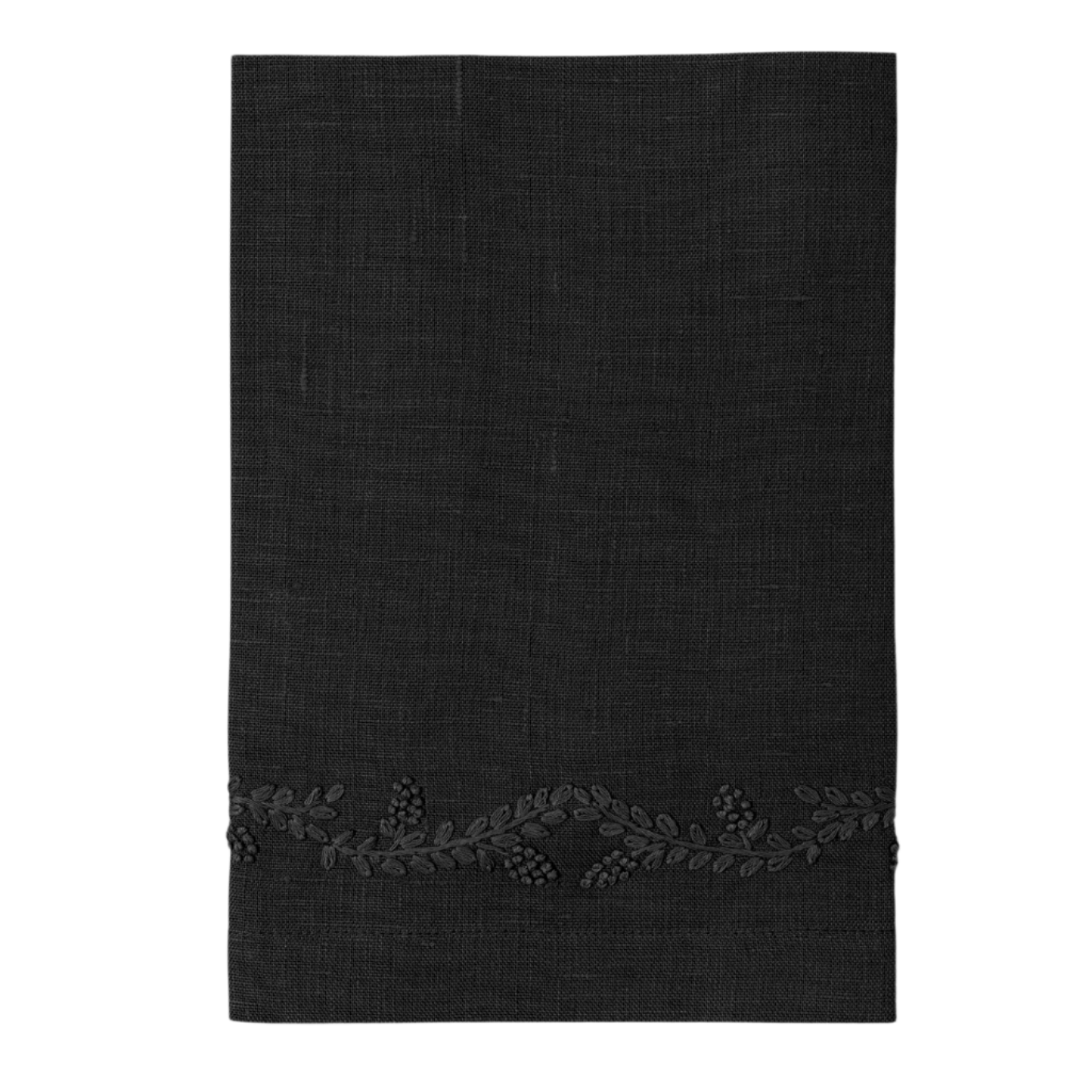 Black Prism Vine Linen Cocktail Napkin