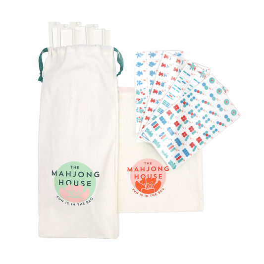 White Travel Classic Mahjong Set