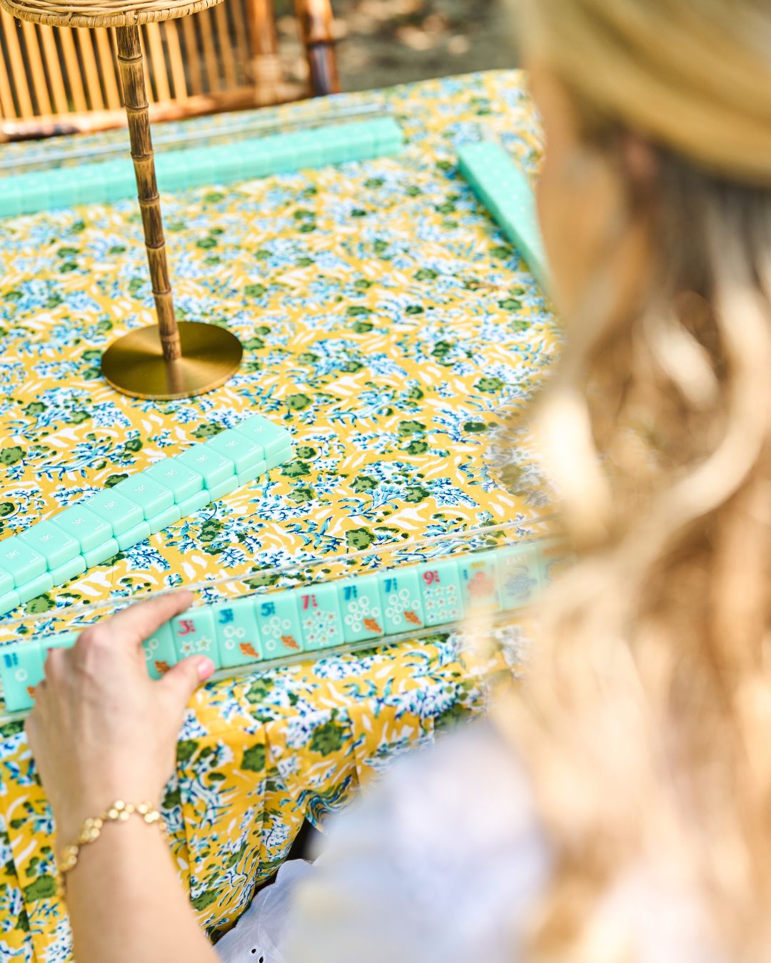 Lauren Game Table Skirt