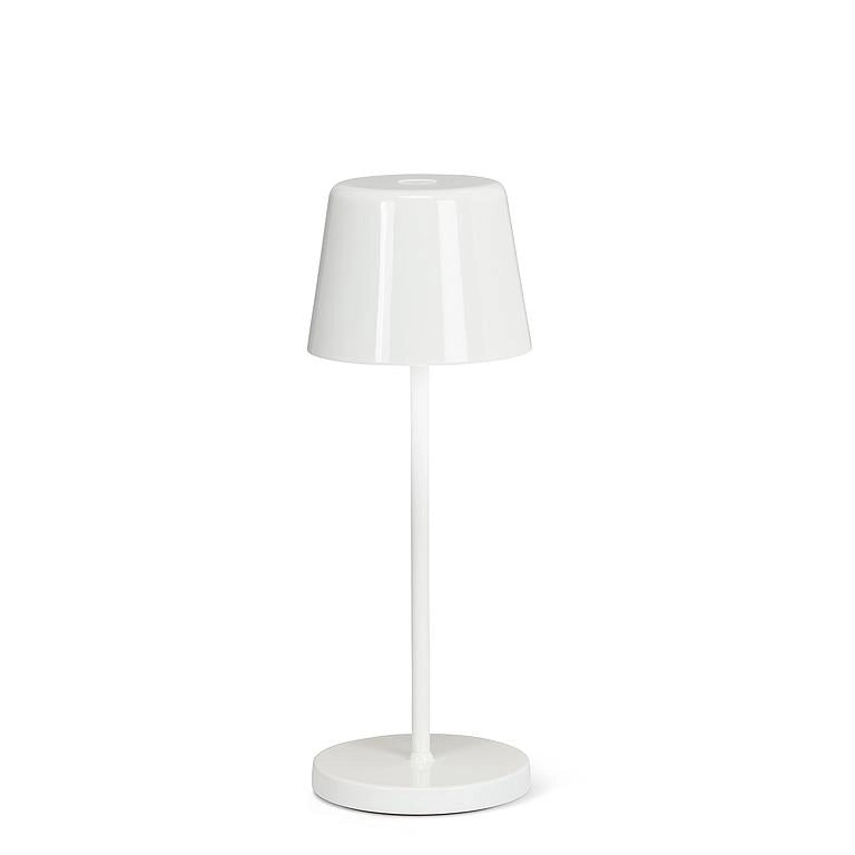 Gloss White Bell Shade LED Lamp | 8"