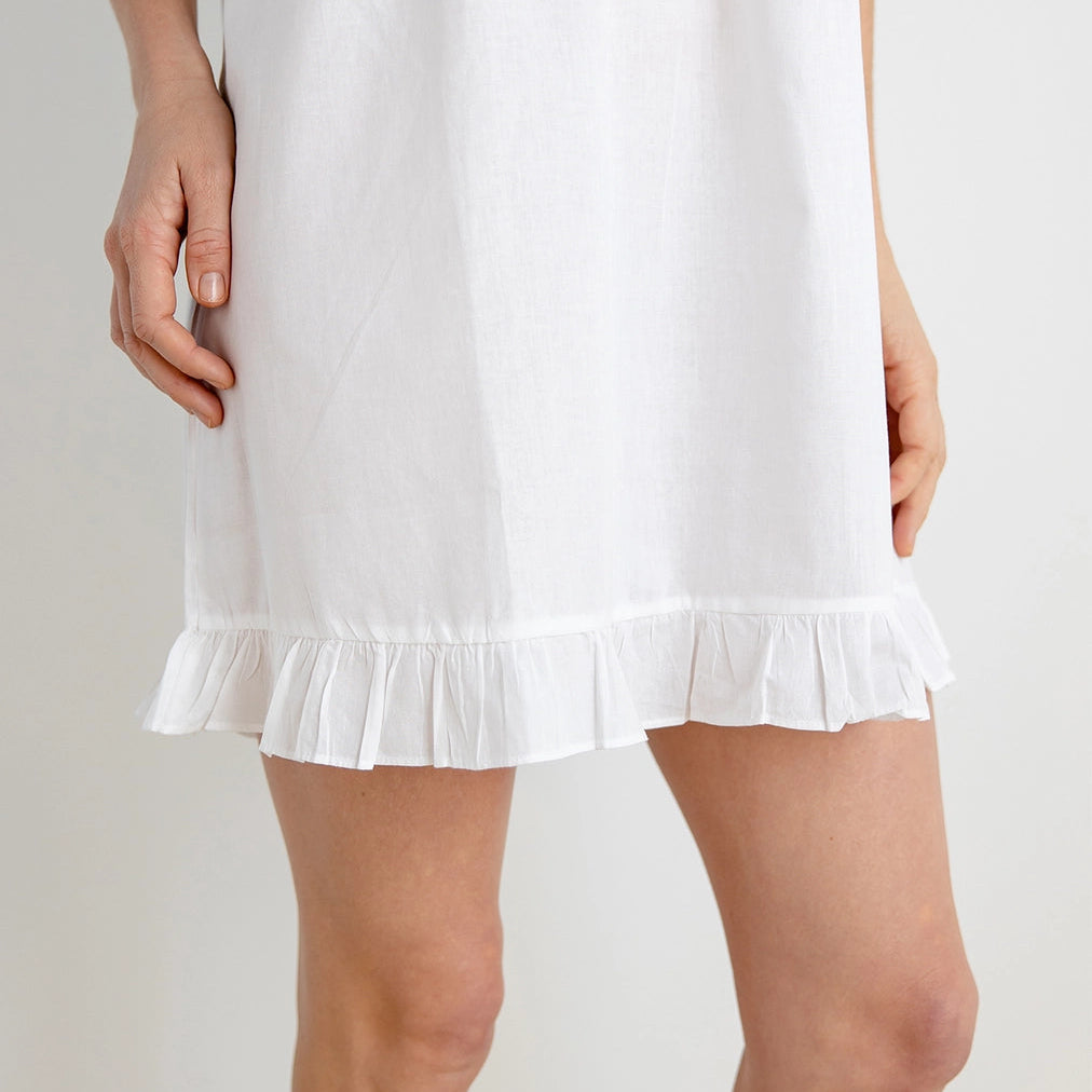 April White Cotton Nightgown