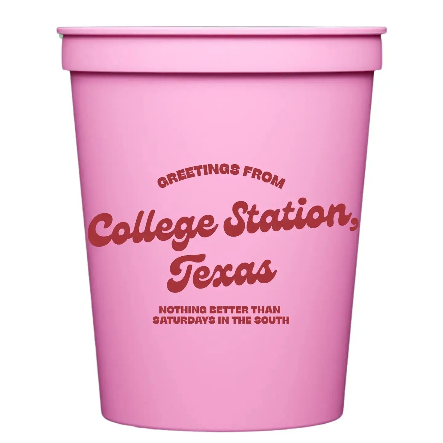 Greetings from College Station Stadium Cups | Set of 10