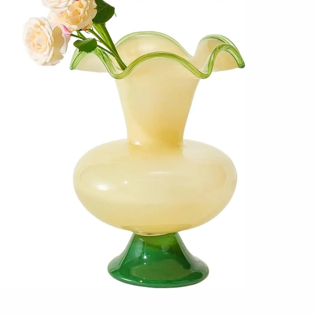 Verdant Bloom Glass Vase