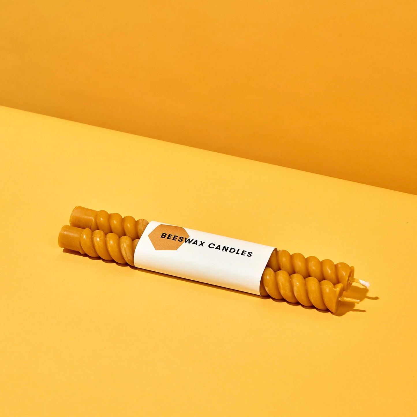 Natural Spiral Beeswax Candles (2 Pack)