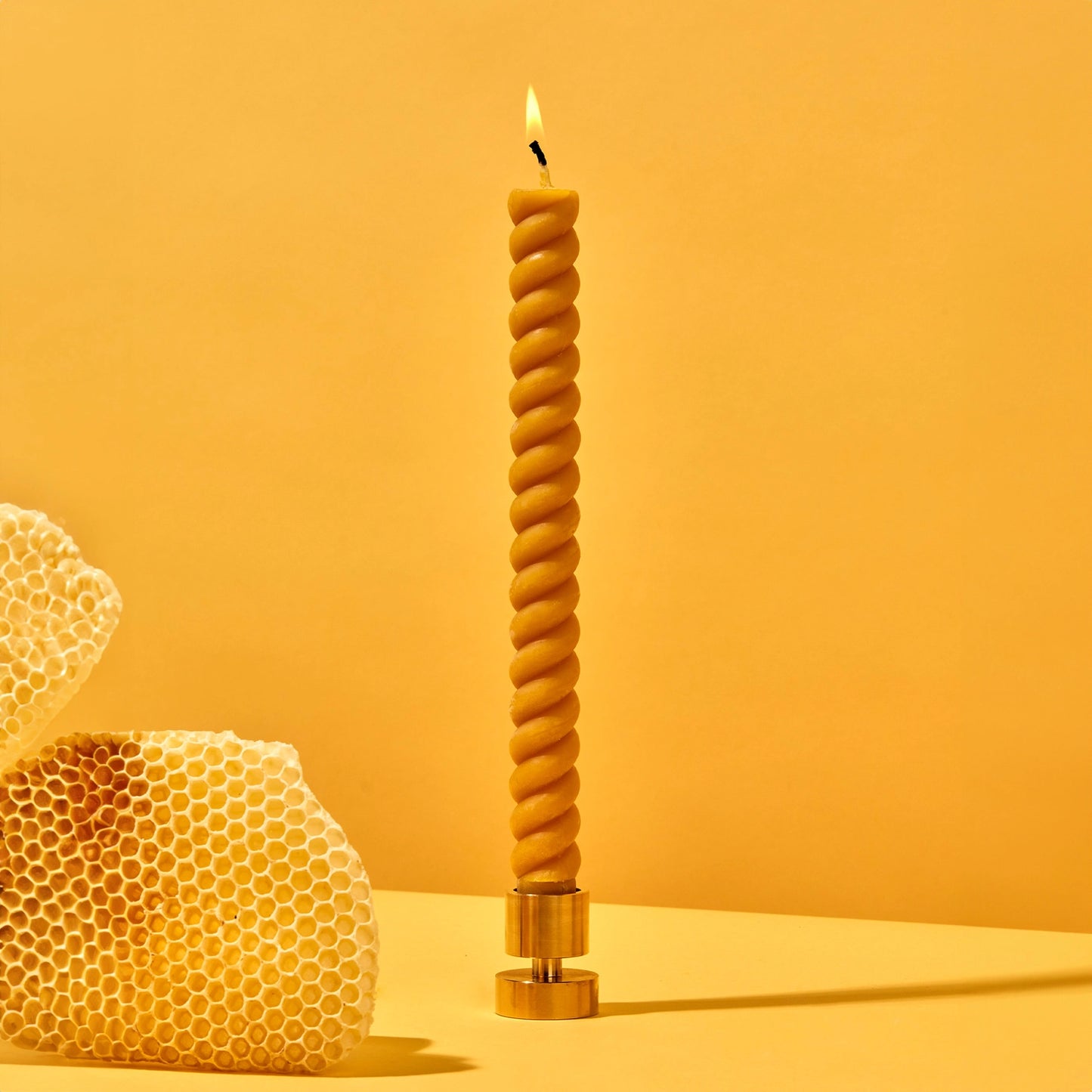 Natural Spiral Beeswax Candles (2 Pack)