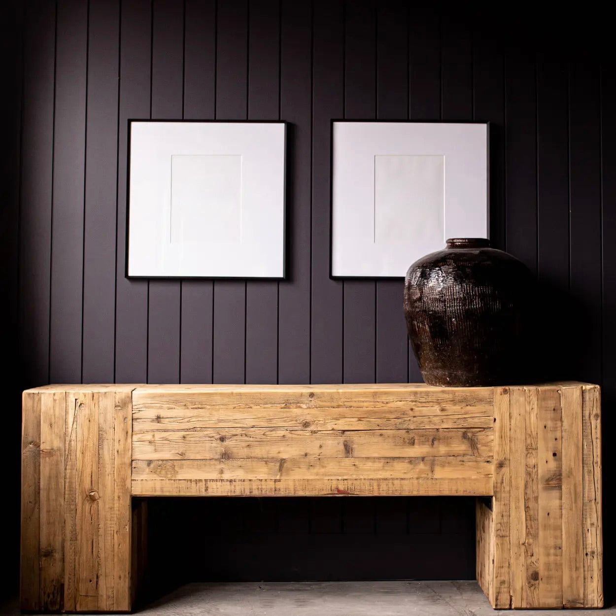 English Beam Reclaimed Elm Wood Console Table