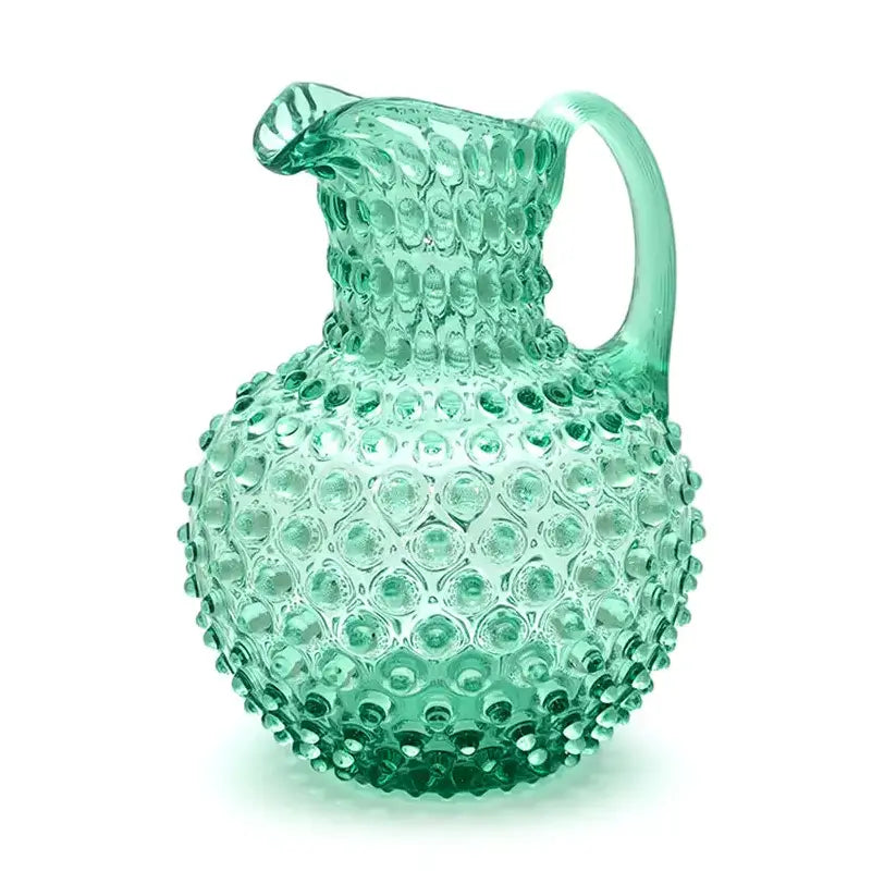 Capri Sea Hobnail Glass Pitcher