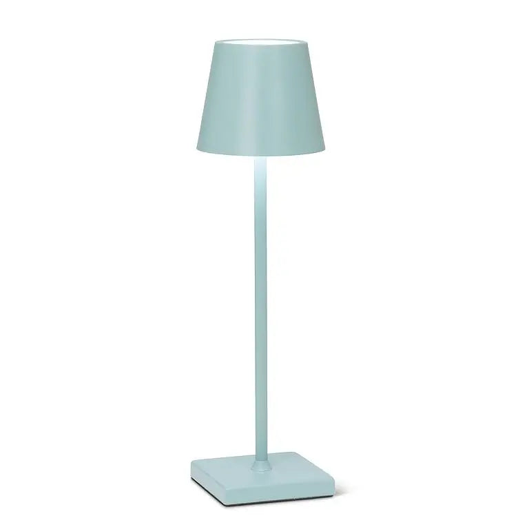 Light Blue Classic Shade LED Table Lamp | 15"