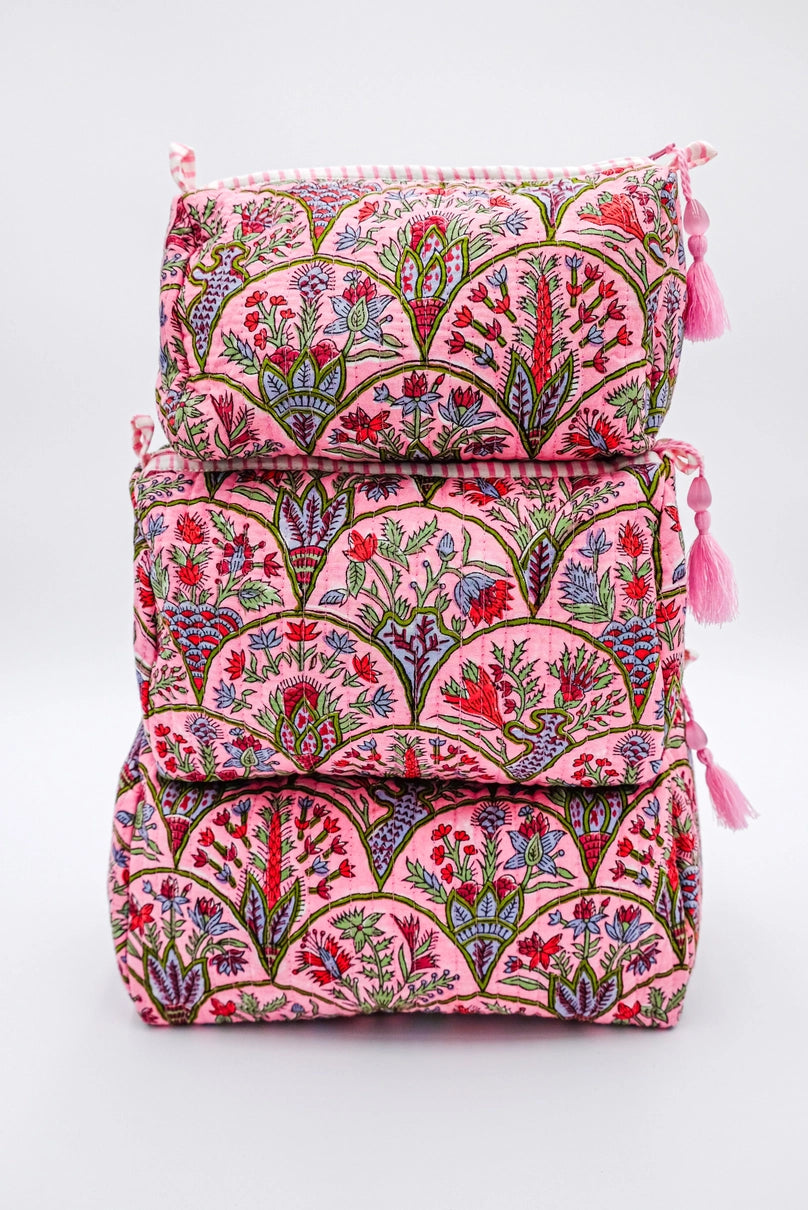 Medium Pink Arch Toiletry Bag