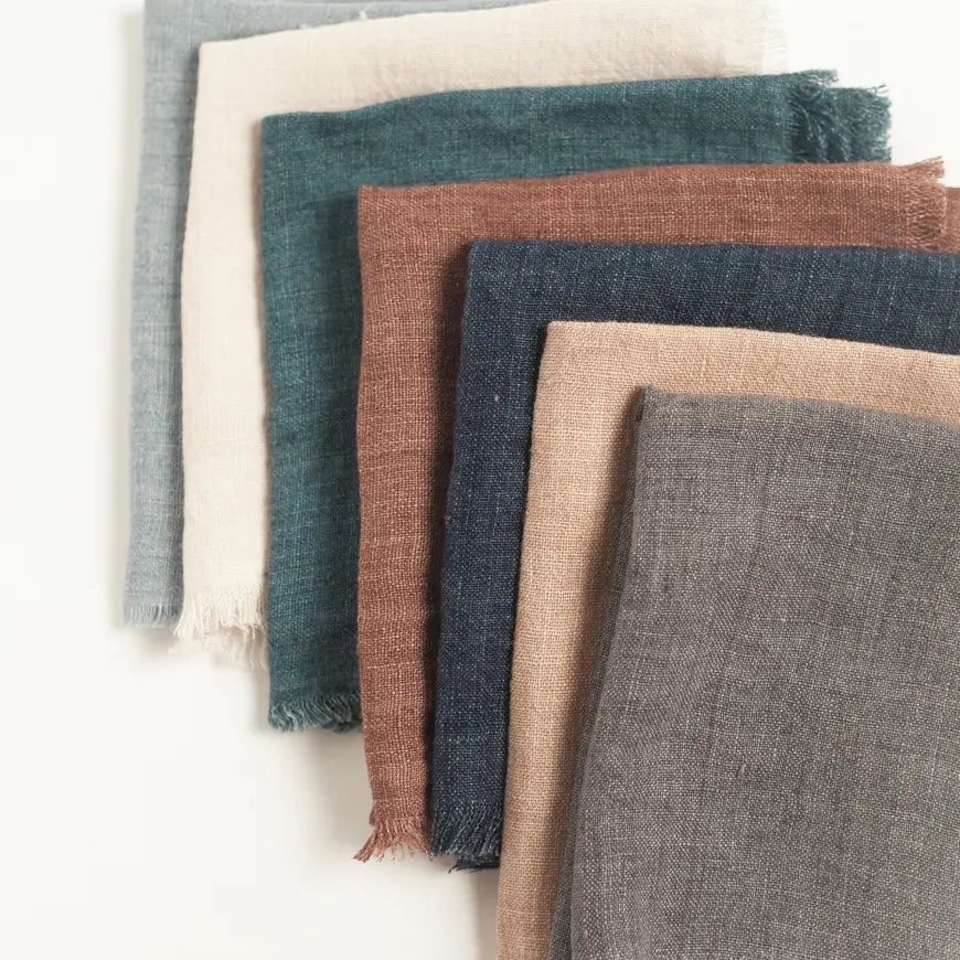 Stone Washed Linen Cocktail Napkins