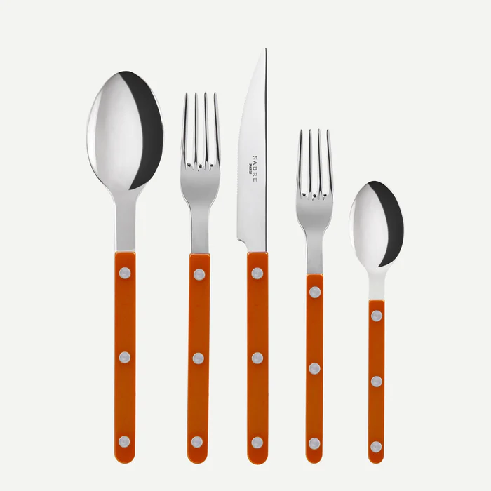 Orange Bistrot Flatware | 5 Piece Set