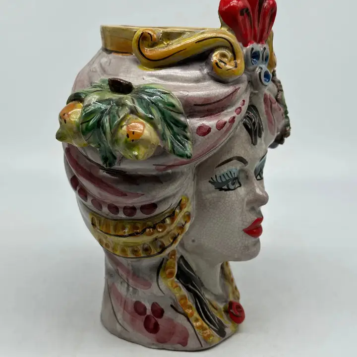 Classic Caltagirone Ceramic Queen Moor's Head