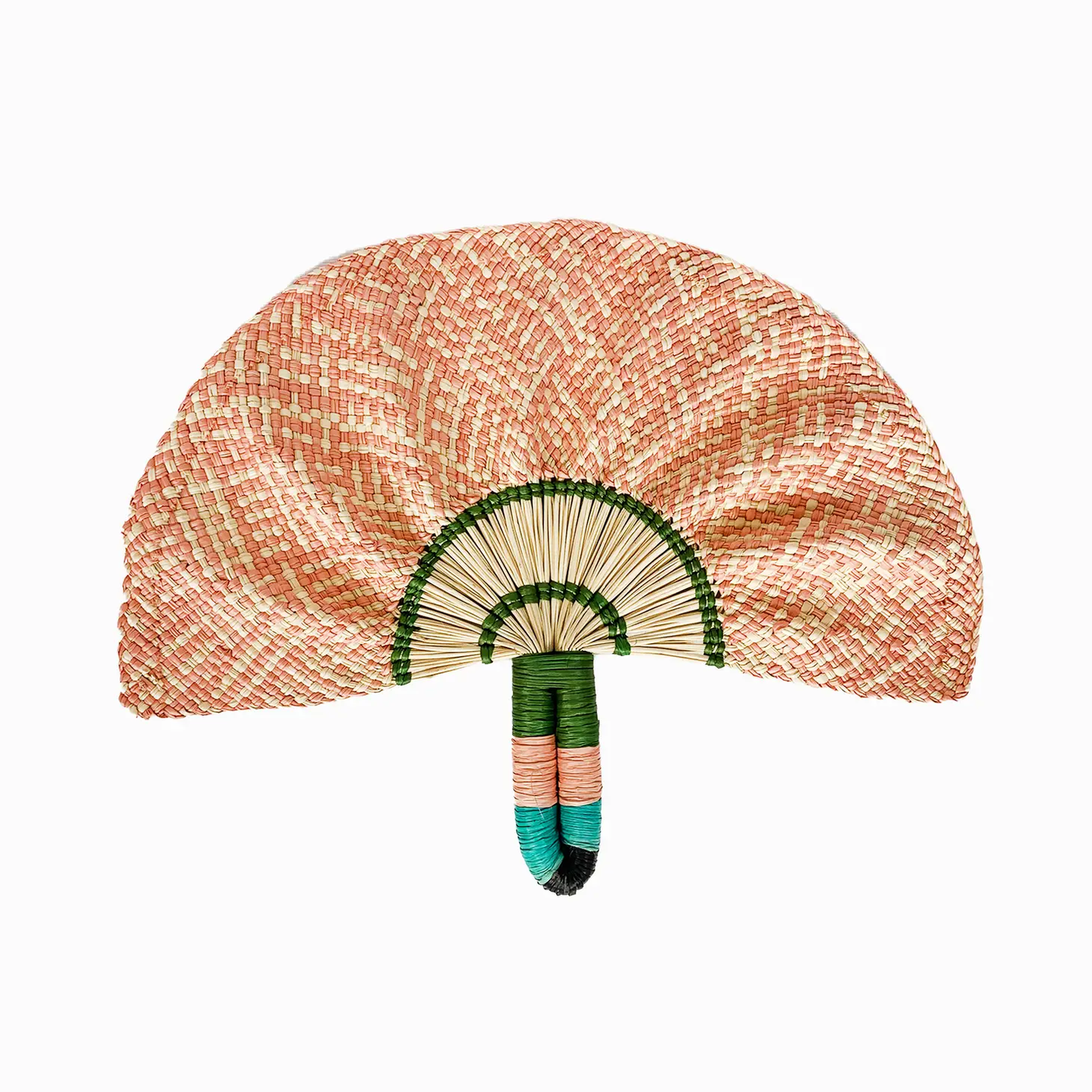 Pink Toquilla Frilly Hand Fan