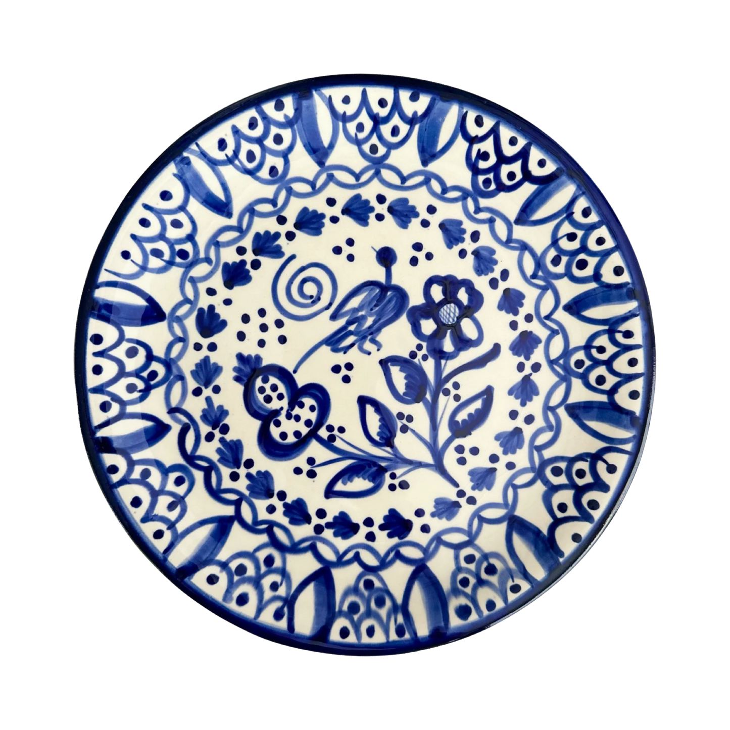 Mary Navy Jardin Dinner Plate