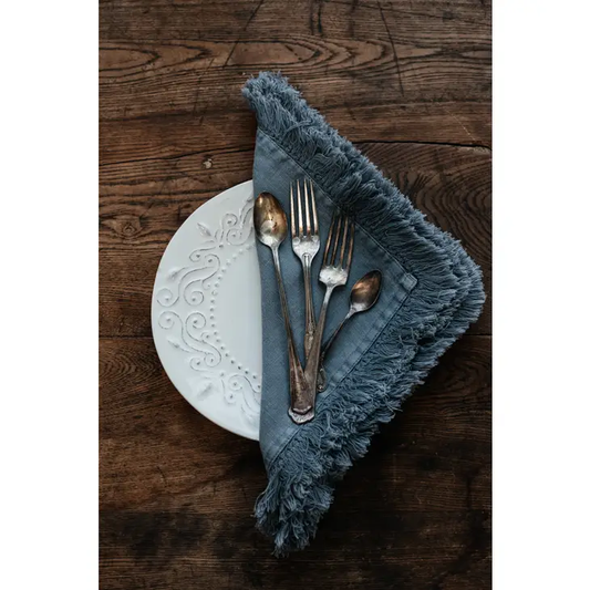 Ocean Grey Artisan Linen Napkin