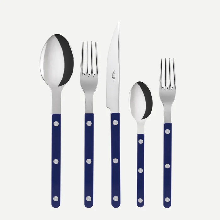 Navy Blue Bistrot Flatware | 5 Piece Set
