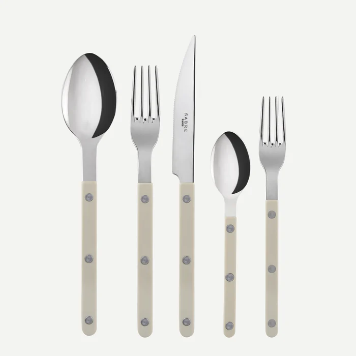 Light Khaki Bistrot Flatware | 5 Piece Set