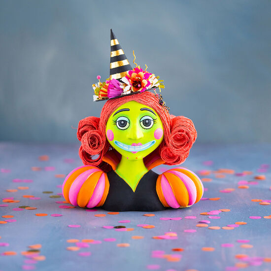 Small Itchy Witchy Tabletop Bust