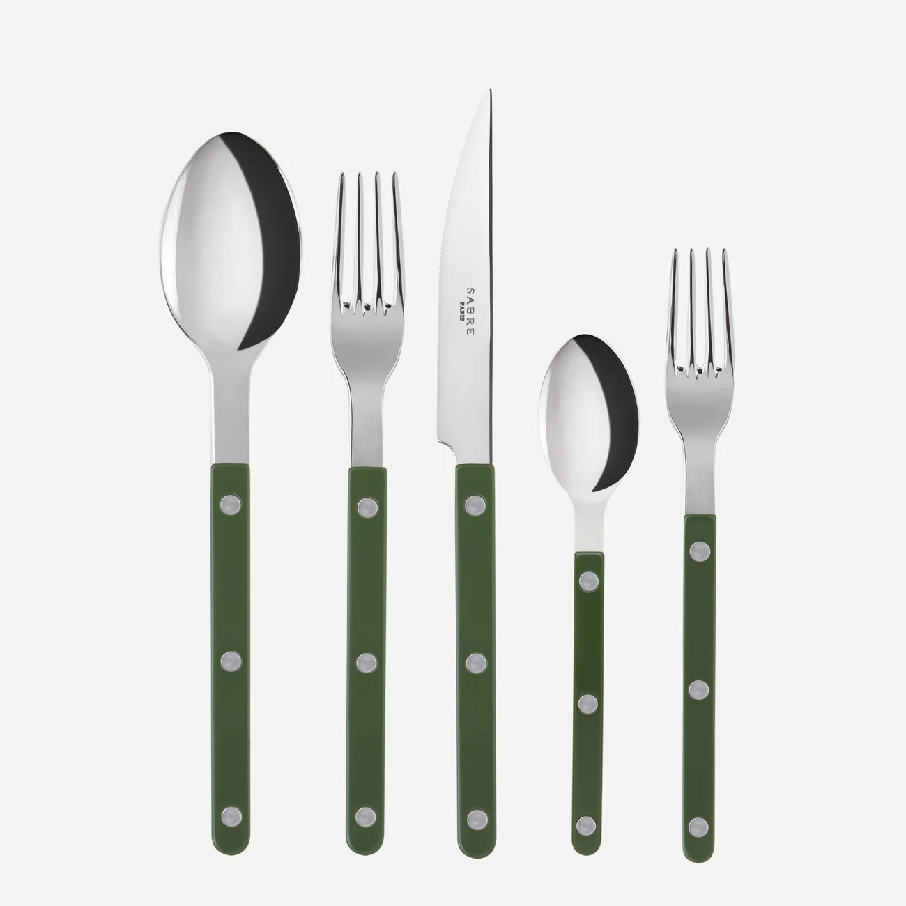 Green Bistrot Flatware | 5 Piece Set