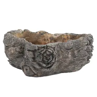 Large Cement Burled Bark Planter